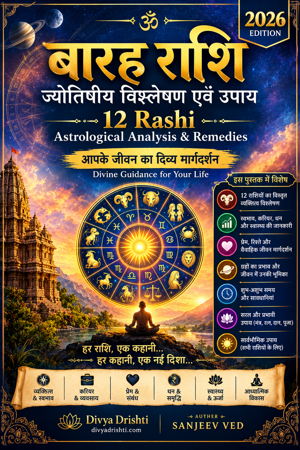 12 RASHI — Astrological Analysis & Remedies Divine Guidance for Your Life — 2026 Edition cover