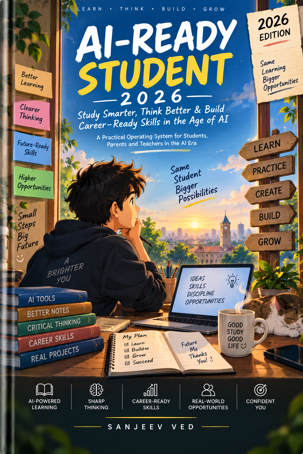 AI-READY STUDENT 2026 — Study Smarter, Think Better & Build Career-Ready Skills in the Age of AI cover