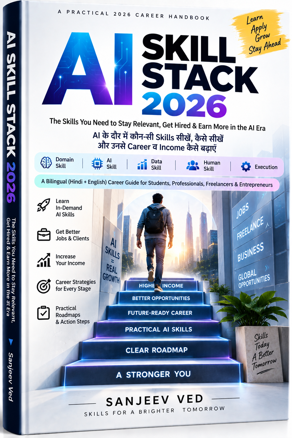 AI SKILL STACK 2026 — The Skills You Need to Stay Relevant, Get Hired & Earn More in the AI Era cover